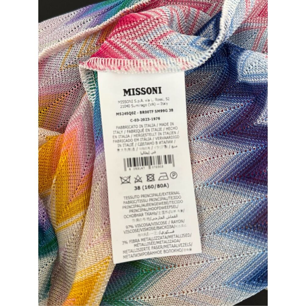 Missoni Chevron Short Cover Up Dress ZigZag print Size 38 / US 2 - Picture 9 of 10